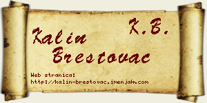 Kalin Brestovac vizit kartica